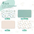 4 Pack 21" 35" Bassinet Fitted Sheets Compatible with x Amke, Ezebaby, Evolur Stellar and Mereryi Baby Bassinet, Soft