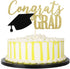 PALASASA Congrats Grad Cake Topper - 2025 Graduate Party Decorations (Gold 6.6inch)