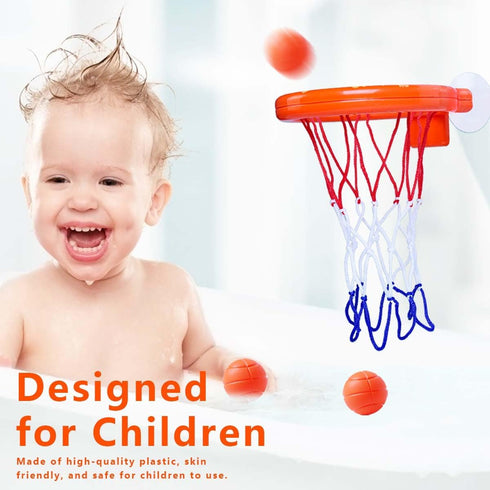 OBTANIM Set Bathtub Fun Basketball Hoop Balls Bathroom Shooting Game Toy for Toddler Kids Children Baby Bath Tub