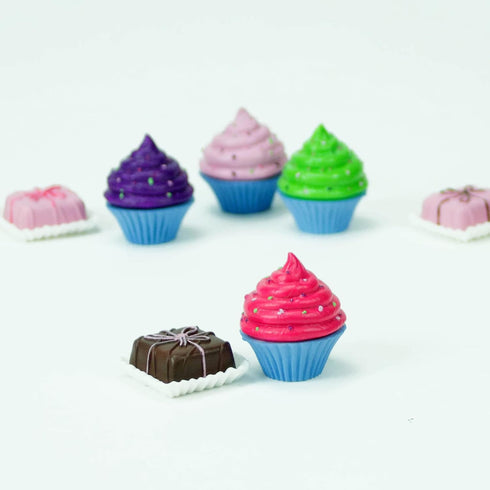 Sophia's Doll-Sized Dessert Set with 8 Pretend Treats, Sprinkled Cupcakes & Petit Fours Plus Napkins for 18" Dolls