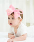 jollybows 20pcs Baby Girls Grosgrain Ribbon Hair Bows Headbands, 6" Elastic Hair Accessories (Multicoloured)