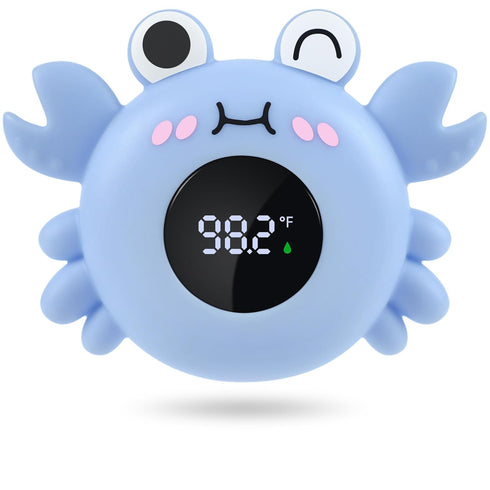 Baby Bath Thermometer Tub Water Temperature Thermometer for Bathtub, Crab Floating Toy Gift for Newborns and Toddlers