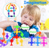 50Pcs Bath Toys for Kids Ages 3+, Suction Cup Sensory Toys for Autistic Children, Travel Toys Window Toys Stem Learning Toys, Bathtub Toys with Dinosaur Eggshell Storage