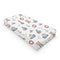 Cute Sailor Watercolor Bear Seagull Changing Pad Cover, Nautical Life Ship Anchor, Soft Stretch Fitted Baby Mats