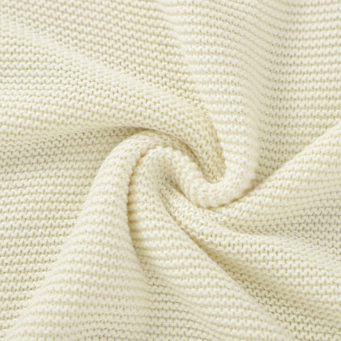 Baby Blanket Boy Girl, Cotton Knitted Soft Swaddling Receiving Blanket, 30 x 40 Inch for Newborns