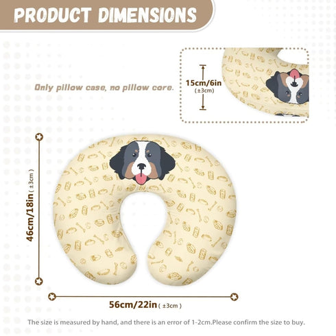 Hechitok Dog Pattern Nursing Pillow Slipcover Sleeve, Ultra-Soft Baby Nursing Pillow Removable Cover for Breastfeeding
