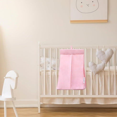 SPRINGSPIRIT Diaper Stacker Caddy Organizer, Easy Access & Dustproof Portable Hand Free Diaper Holder - Pink