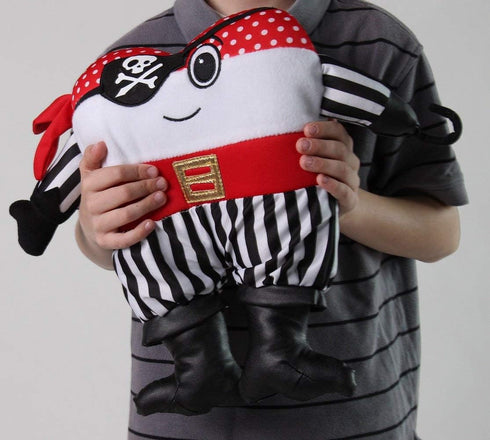 Plush Pirate Booty Tooth Fairy Pillow with Pocket, 11"