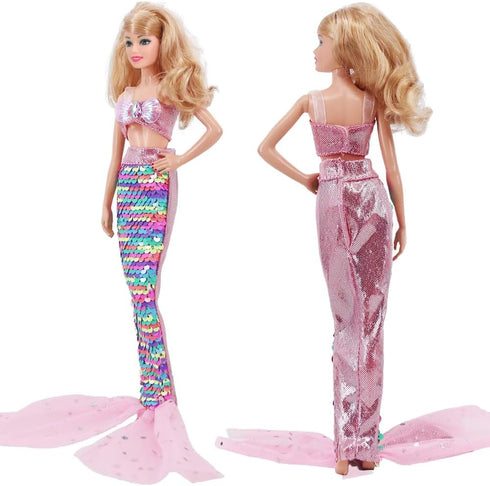 UNICORN ELEMENT 5 Pcs Mermaid Tail Clothes for 11.5 Inch Girl Doll, Summer Dress Swimsuit, NO DOLL Included