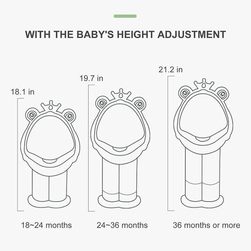 FIABC Potty Training Urinal Boy Urinal Kids Toddler Pee Trainer Bathroom Funny Baby Training PottiesGreen