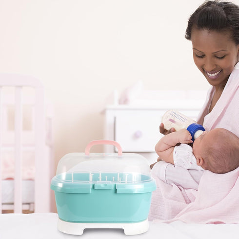 Countertop BESPORTBLE Bottle Drying Box and Storage Container for Feeding, Plastic Milk Bottle Drainer with Pacifier