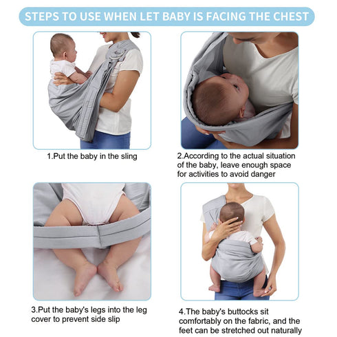 36lbs Baby Carrier & Wraps - Soft Adjustable Ring Sling for Newborns & Infants, Breathable Multi-Functional Sling