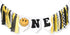 RTHPY One Happy Dude High Chair Banner Boy First Highchair Banner for 1st