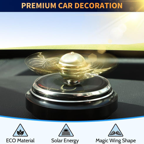 Car Solar Energy Fidget Spinner Toy for Kids & Adults, Sunshine Powered Spinning Top for Stress Relief & Decor