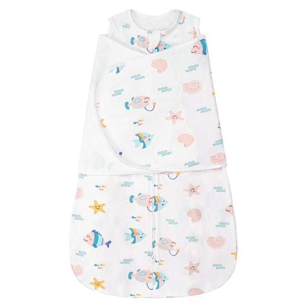 ZIGJOY Sleep Sack Swaddle 1.0 Tog Baby Wearable Blanket 100% Cotton Adjustable