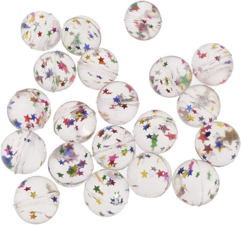 20pcs Clear Star Bouncy Balls, Kids Toy Magic Props, Birthday Party Bag Fillers