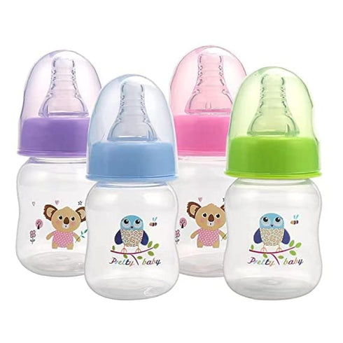 Pretty Baby 2oz (60ml) 4-Pack Anti-Colic Baby Bottles for Newborns, BPA-Free, Breastfeeding Transition, Vented