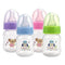 Pretty Baby 2oz (60ml) 4-Pack Anti-Colic Baby Bottles for Newborns, BPA-Free, Breastfeeding Transition, Vented
