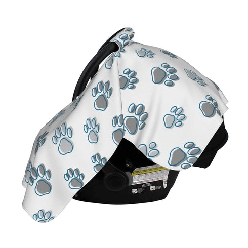 Hcpwzrf Pet Paws Baby Car Seat Cover & Nursing Cover - Breathable Stretch Multi-Use Cover for Breastfeeding, Stroller