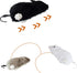 AUEAR 4 Pack Wind Up Mouse Racing Mini Plush Mice, Realistic Looking Pet with Twirling Tail