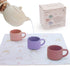 Ginbear Silicone Play Kitchen Tea Set with Washable Cloth Napkin for Little