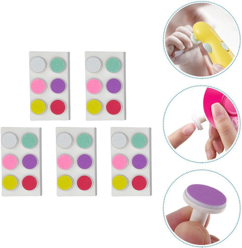 Trimming 30pcs 6 Kisangel Nail Tool Replacement Electric Nail Grinding Heads Grinding Pads for Newborn Grooming