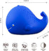 caaocho Pure Natural Rubber Bath Toy - Kala The Whale Baby Toy - Hole Free, BPA Free Bath Toys for Infants, Without