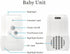 Kopinma 2-Way 2.4GHz Baby Audio Monitor Talk Baby Intercom Wireless Night Light Home Child Safety Device US-Plug Easy