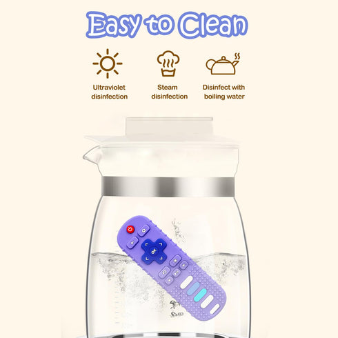 3Pcs Silicone Teething Toys | Remote Control Shape Teethers for Babies, BPA Free, Dishwasher Safe