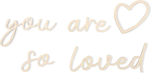 MAMUXI Lettering Wood You are so Loved - Plywood Words Sign For Wall