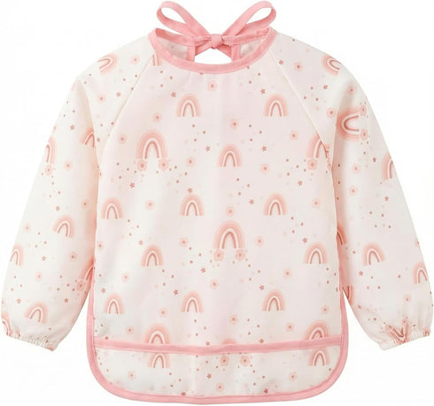 HAMUR HOME Long Sleeve Baby Bib Waterproof & Mess-Proof Smock for Baby