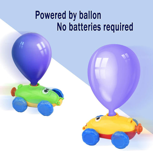 WISHDIAM Set, Balloon Launcher Toy Balloon Powered Cars, Creative Inflatable Pump Racing Car, Scientific Experiment