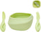 Toddler Utensils Set, Baby Essentials with Bowl, Fork, and Spoon for 12M+ Self-Feeding, Green