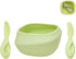Toddler Utensils Set, Baby Essentials with Bowl, Fork, and Spoon for 12M+ Self-Feeding, Green