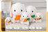 Soft Toy - Sitting Lop Eared Rabbit, Easter White Rabbit Stuffed Bunny with Carrot, Realistic Long-Eared Pink Plush