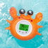 Wemay Bath Thermometer with Room Temperature Tri-color Backlit Display Fahrenheit and Celsius Lovely Crab Shape float