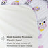 3-Piece Set 100% Set EVERYDAY KIDS Toddler Fitted Sheet, Flat Sheet and Pillowcase - Owls - Soft Breathable Cotton