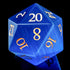 FTNNGIME 1PCS Gem D20 DND Dice - 25mm 20 Sided Crystal Cat Eye