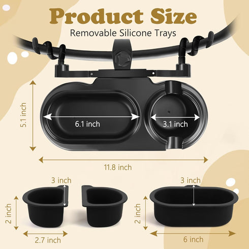 Universal Snack Tray for Mockingbird Nuna Bugaboo Uppababy Stroller Accessories, Stroller Bumper Bar Tray Attachment