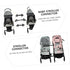 PERSELOSO 3Pcs Twin Stroller Connector Detachable Baby Stroller Accessories for Twin Babies Adjustable and Lightweight