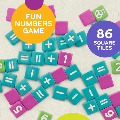 Mobi Kids Educational Math Game, Addition, Subtraction, Multiplication, Division in Crossword Grid for Ages 4-8