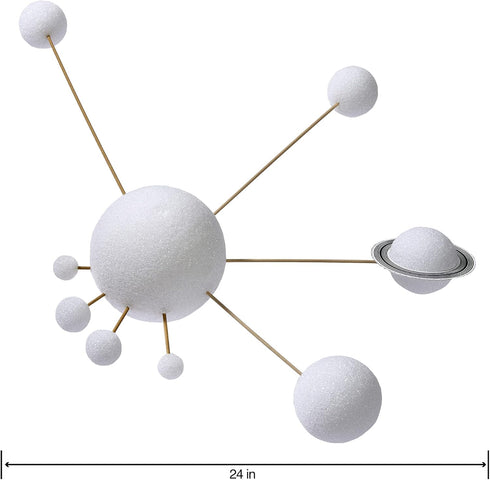 FloraCraft CraftFoM 18 Piece Solar System Kit - White