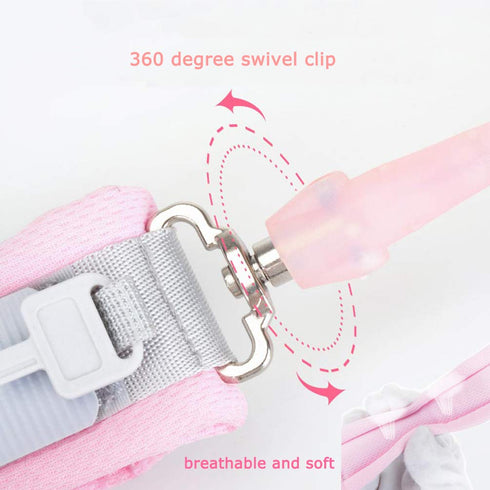 Socub Anti Lost Wrist Link (8.2ft), Toddler Leash for Kids Safety, 2 Pack in Pink and Blue