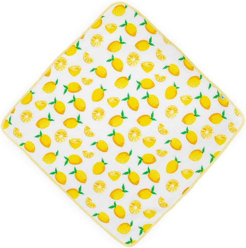 Little Unicorn Soft Cotton Hooded Bath Towel for Infants - Lemon Design