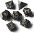 Natural Gemstone DND Dice Set, 7 Pcs Labradorite Handmade Polyhedral D&D Dice with Gift Box for Role Playing Games