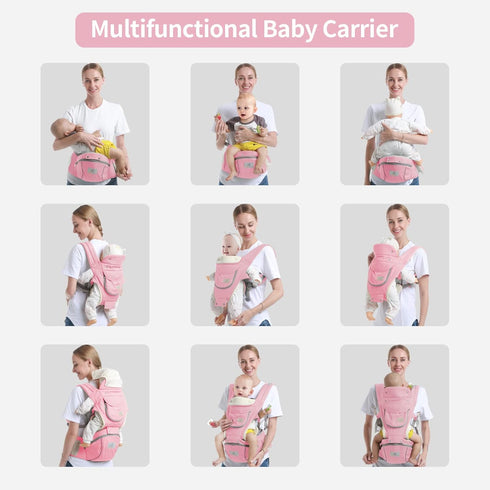 3-36 Baby Hip Seat Carrier - Ergonomic Infant Waist Stool with Hip Seat - Kangaroo Bag Front and Back Holder Months