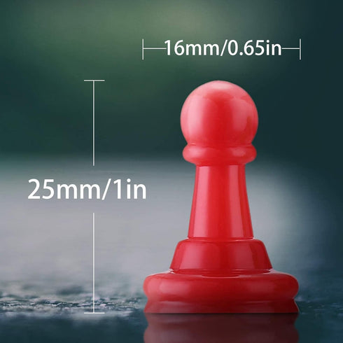 96 1 Inch Hestya Pcs Board Game Pieces Multicolor Plastic Pawn Pieces for Board Chess Components Pawns Tabletop Markers