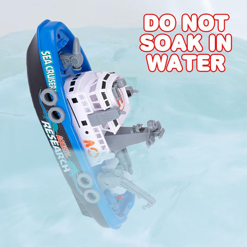 ArtCreativity Aquatic Research Vessel, Battery-Operated Toy Ship for Kids, Floating Bathtub and Pool Toy, Best Birthday
