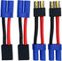 2 Pairs RC LiPo Battery Connector Adapter Compatible with Lipo Battery Plug to EC5 Male Female on ESC Charge
