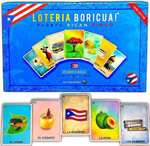 SJ Entertainment Puerto Rico Bingo: Lotera Boricua (3rd Edition) Bilingual Puerto Rican